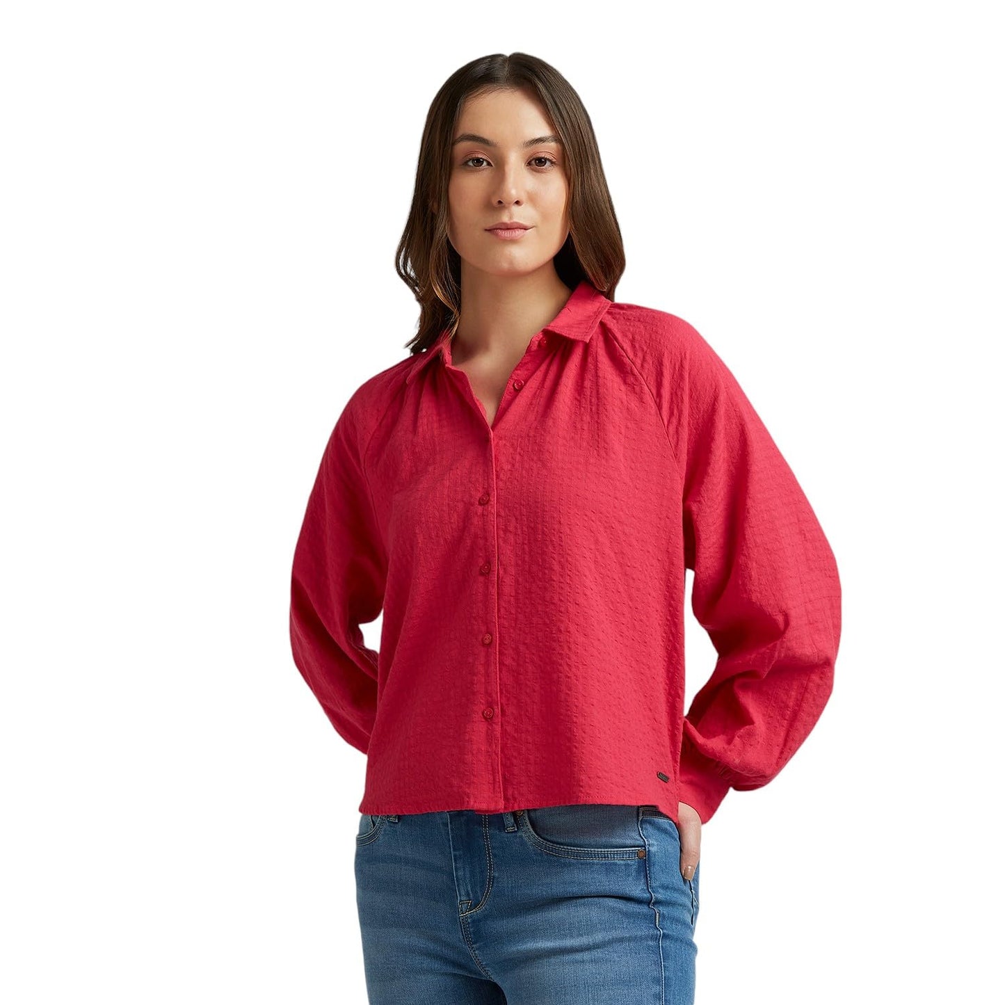 Pepe Jeans Women's Relaxed Fit Shirt (PL305057_Pink