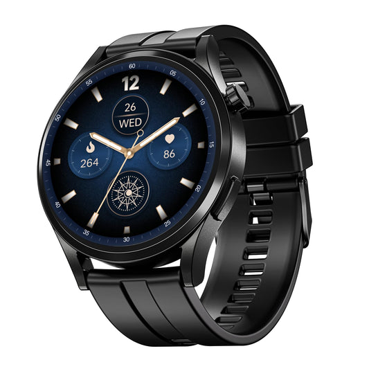 boAt Chrome Horizon, Video Watch Faces, 1.51” AMOLED Display, HRV & VO2 Max, Auto-Activity Detection, ASAP Charge, Advanced Bluetooth Calling, IP68, HR & SpO2 Monitor Smart Watch(Midnight Black)