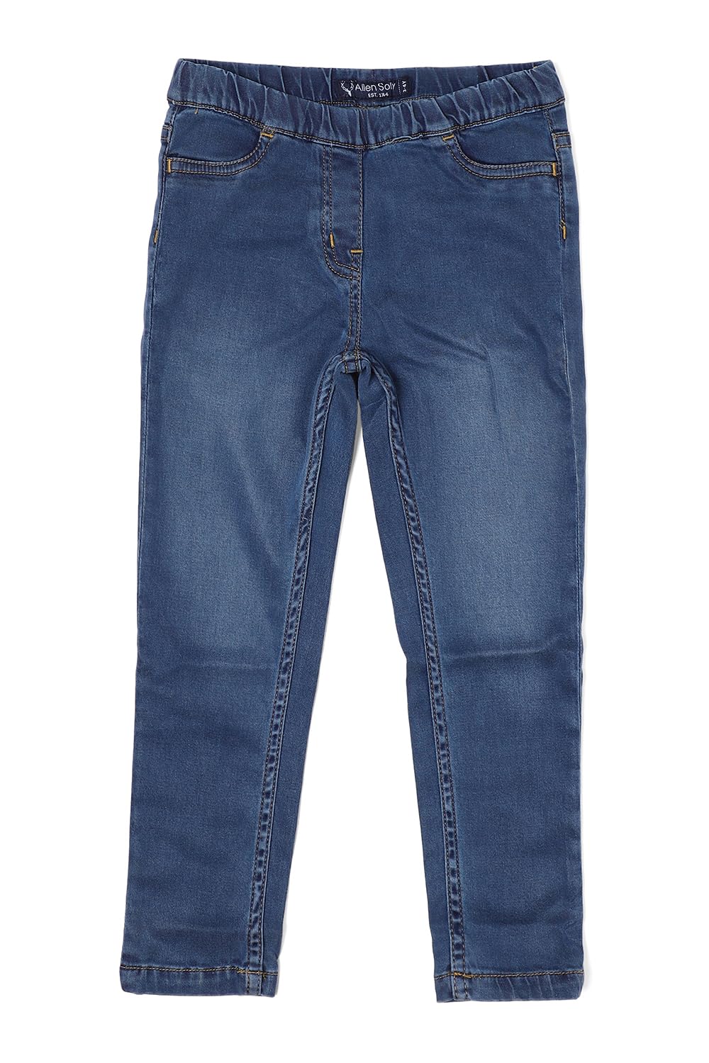 Allen Solly Girl's Regular Pants (AGDNCJEFY07015_Navy_7-8 Years)