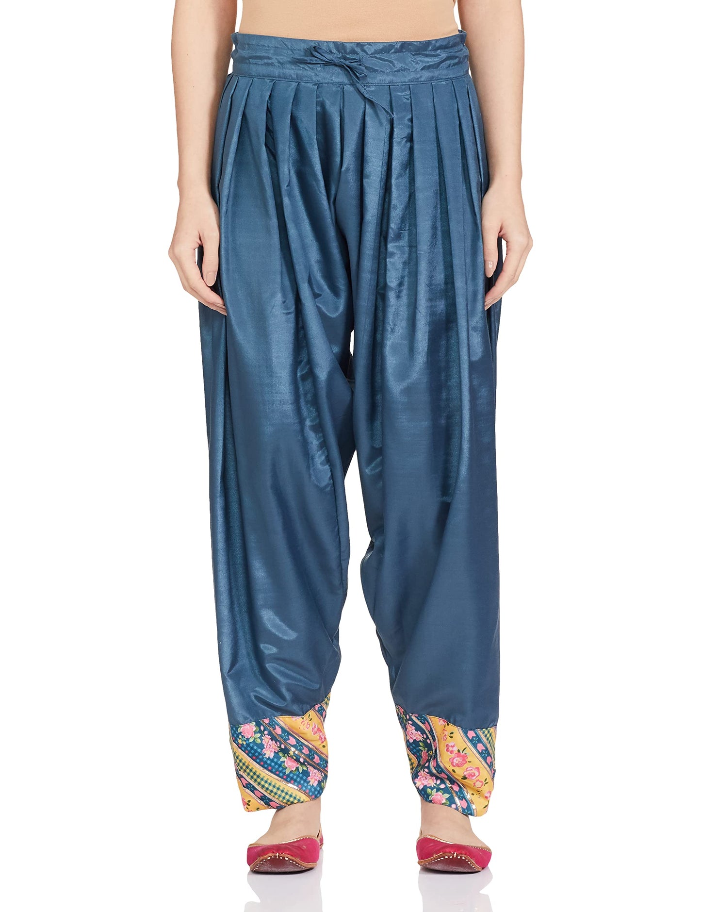 BIBA Women's Ethnic Blue Cotton Kurta Suit Set (Size_3XL)