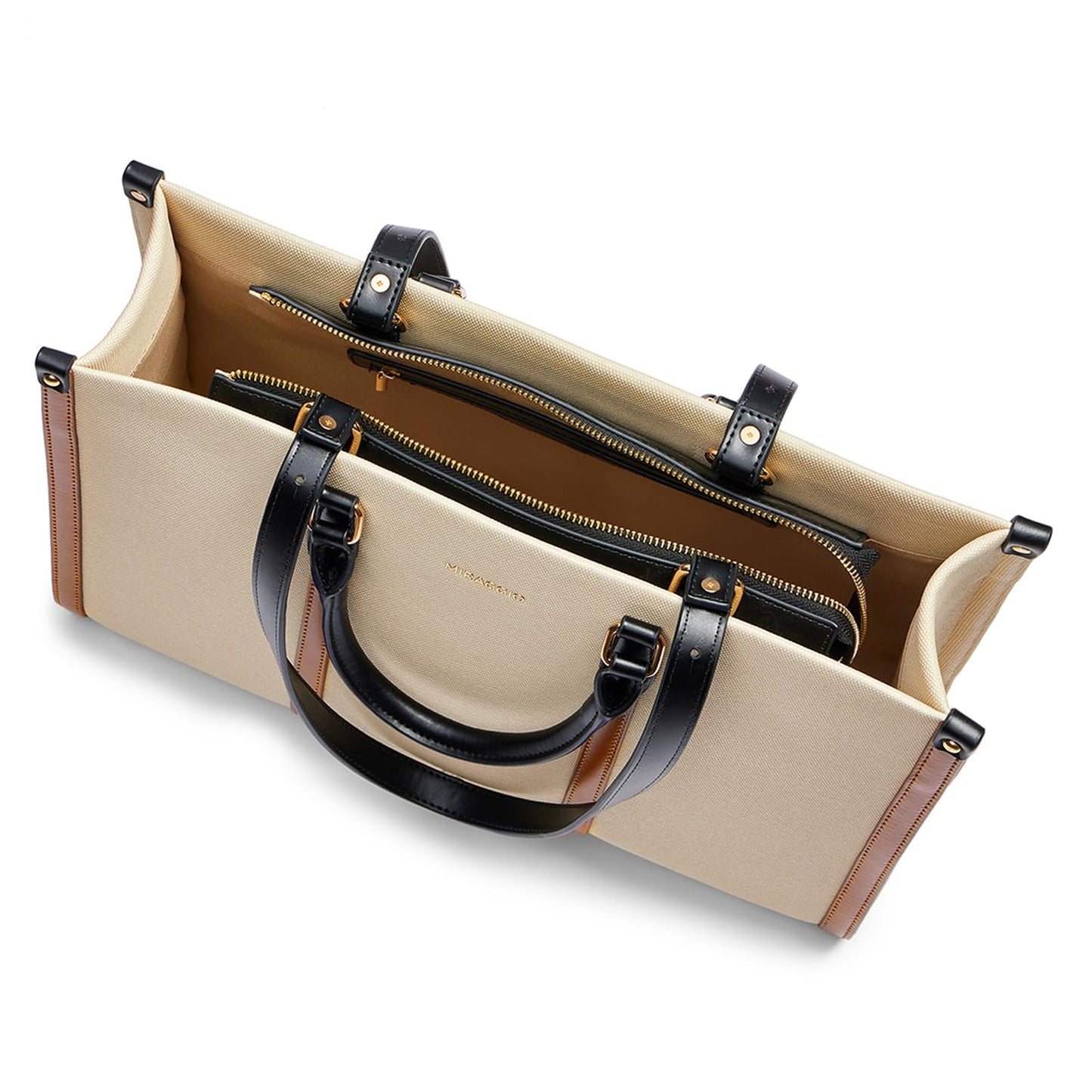 Miraggio Beverly Canvas Laptop Tote Bag | Fits Upto 16 Inches Laptop | Shoulder Bag For Women Office Use | Office Bag For Women Stylish