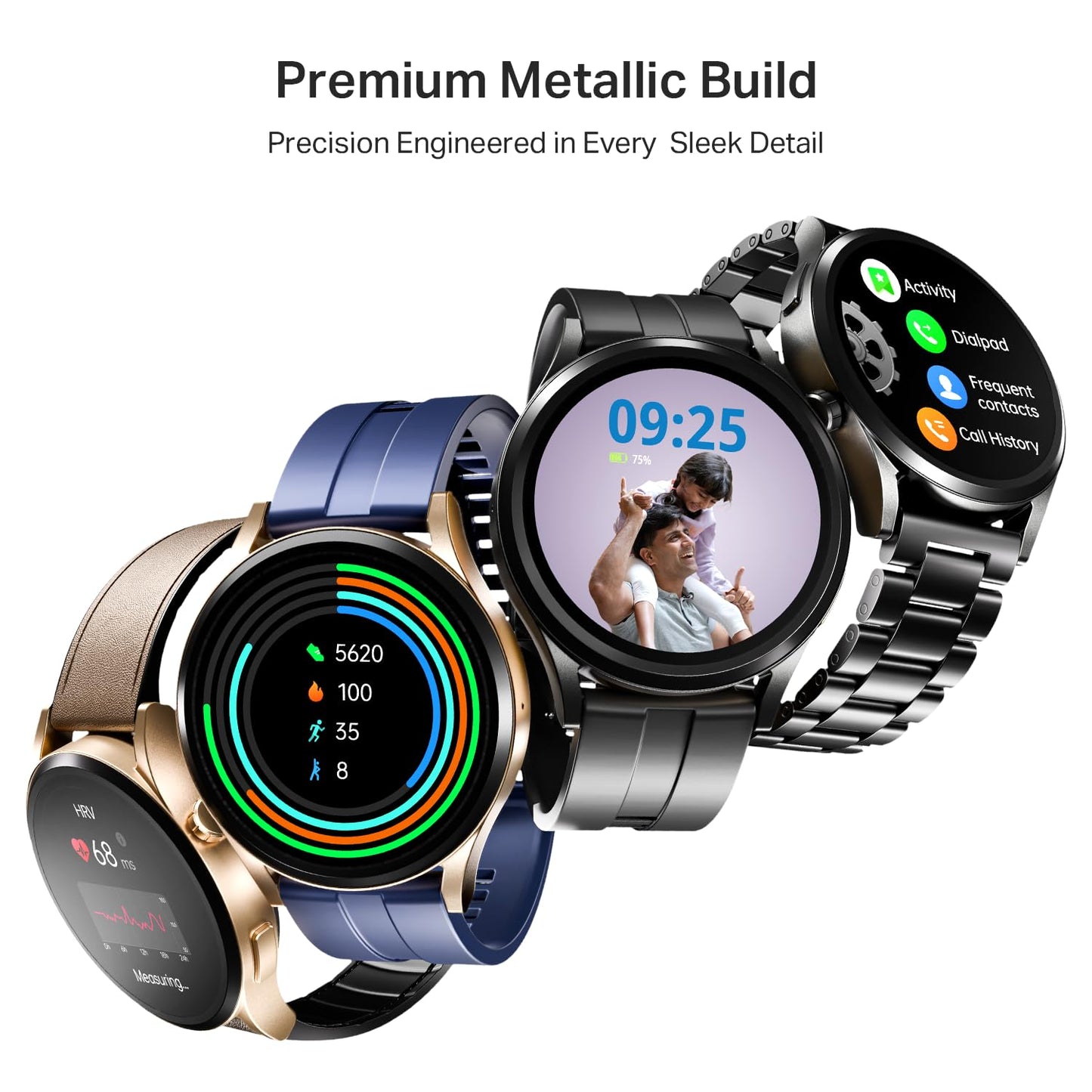 boAt Chrome Horizon, Video Watch Faces, 1.51” AMOLED Display, HRV & VO2 Max, Auto-Activity Detection, ASAP Charge, Advanced Bluetooth Calling, IP68, HR & SpO2 Monitor Smart Watch(Midnight Black)
