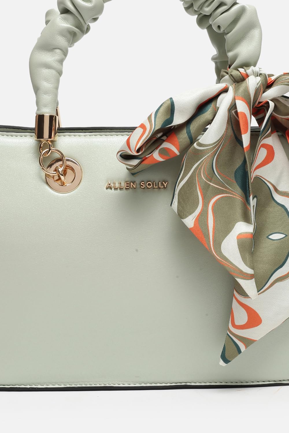 Allen Solly Women Solid Scrunchie Handle Satchel