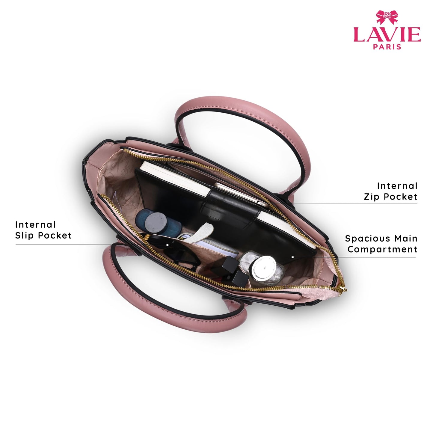 LAVIE PARIS Women's Camelia Medium Satchel Bag | Satchel Handbag for Work | Ladies Purse | Stylish Shoulder Bag | Gift for Women