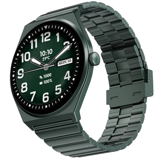 Fire-Boltt Phoenix Nova Smartwatch 1.43” Slim Super AMOLED Display, 466x466 Pixel Always-On Display, Bluetooth Calling, Health Tracker for Men & Women Olive Rush