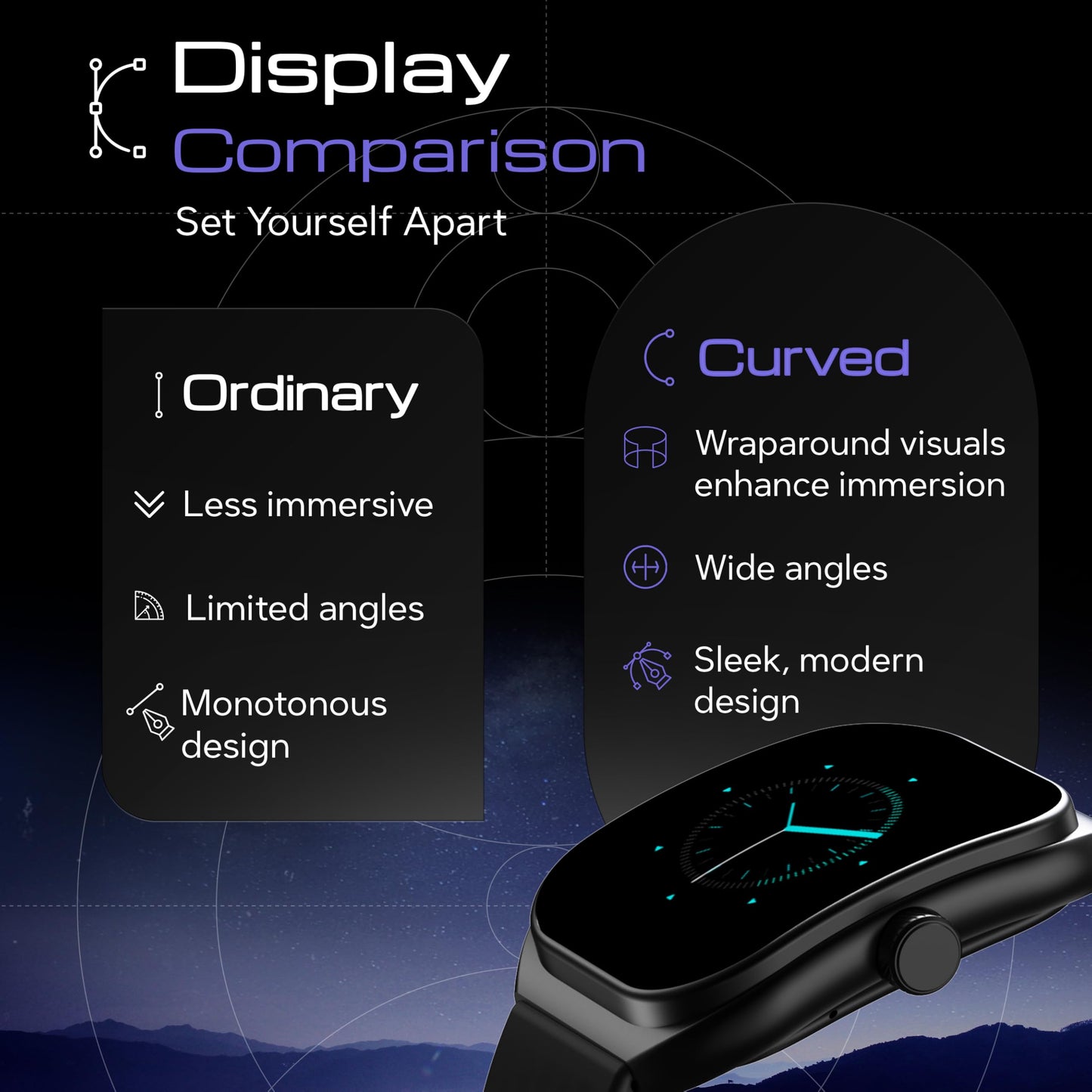 GOBOULT Trail Pro Smartwatch 2.01'' 3D Curved Screen+AMOLED, BT Calling 5.3, 600 Nits Brightness, IP68, 250+ Watchfaces, 120+ Sports Modes, AI Voice Assistant, SpO2 Tracking (Black)