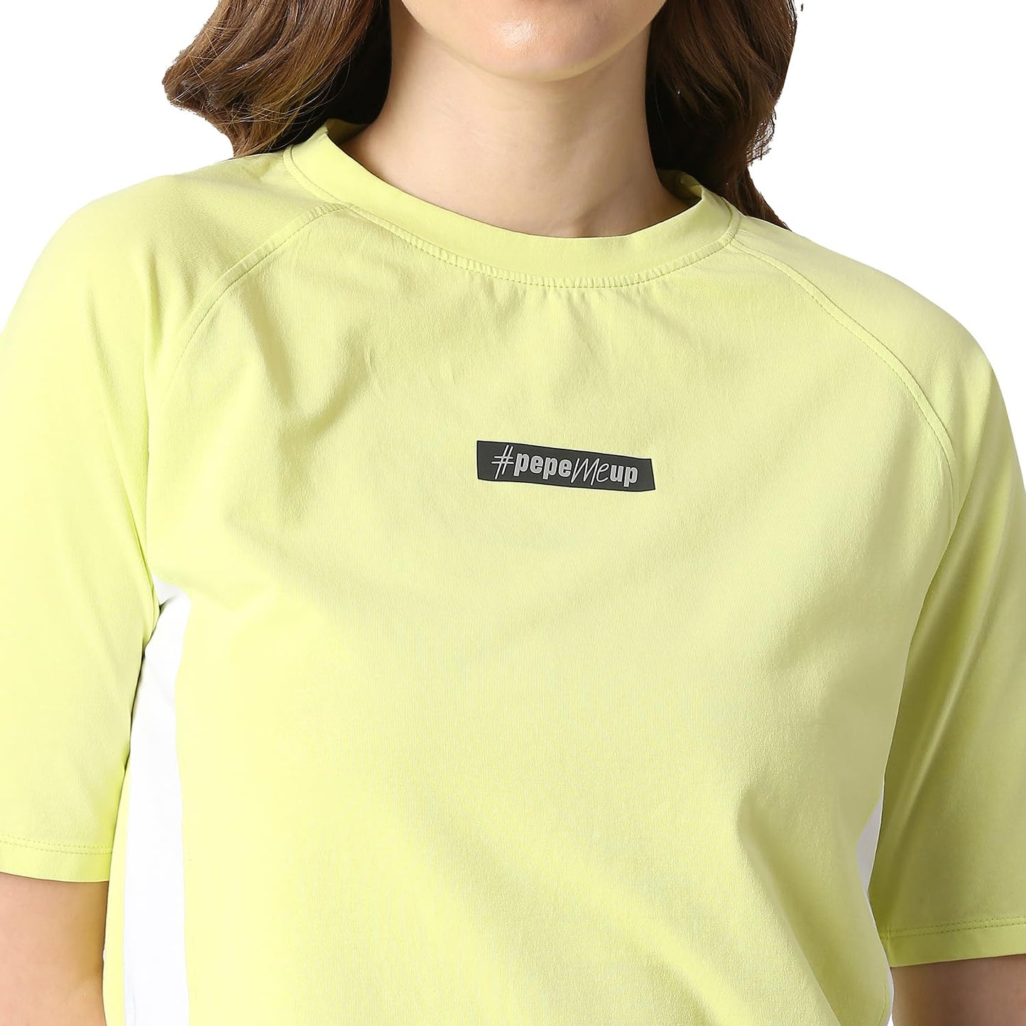 Pepe Jeans Women's Printed Regular Fit T-Shirt (PL505497_Yellow XL)