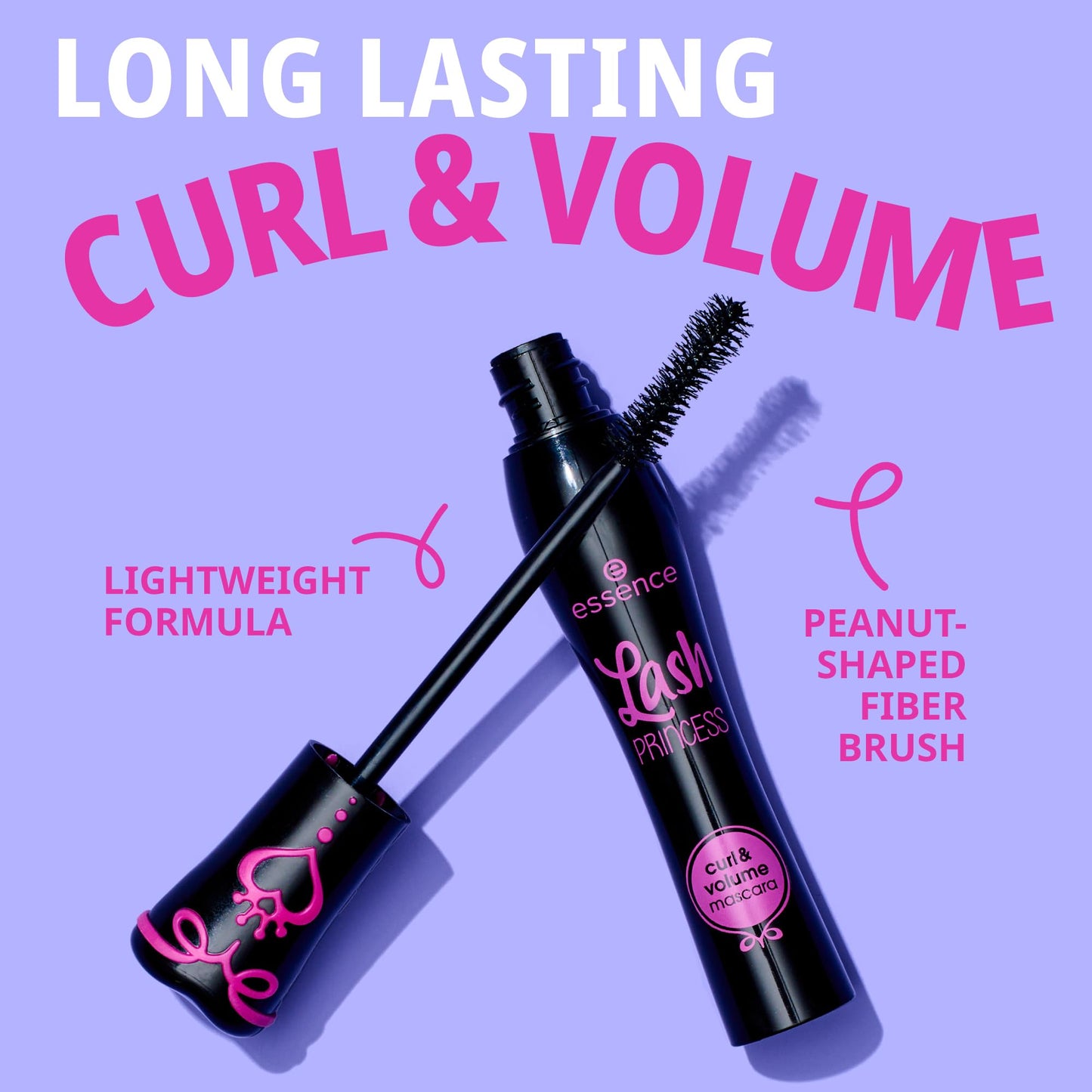 essence Lash PRINCESS curl & volume mascara, volumizing, curling, instant result, intensive (12ml)
