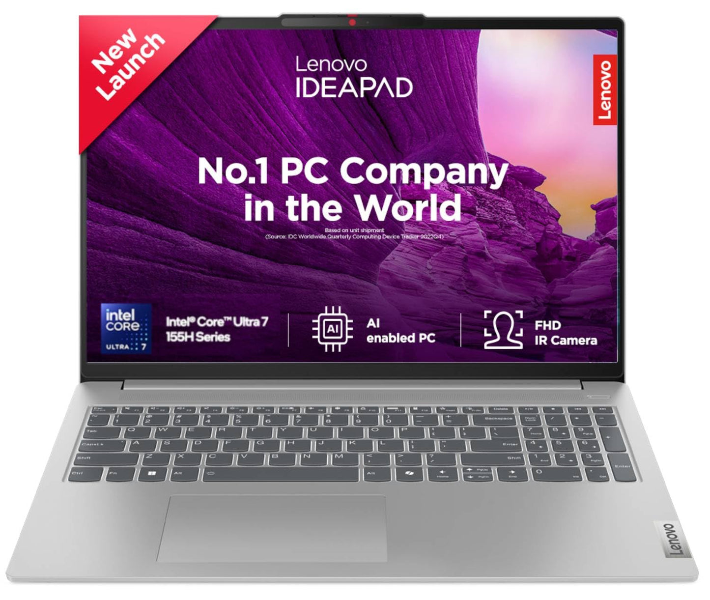 Lenovo IdeaPad Slim 5 Intel Core Ultra 7 155H Built-in AI 16" (40.64cm) WUXGA-IPS 300Nits Thin & Light Laptop (16GB/1TB SSD/Win 11/100% sRGB/MSO/1Yr ADP Free/3 Month Game Pass/Grey/1.8Kg), 83DC008VIN