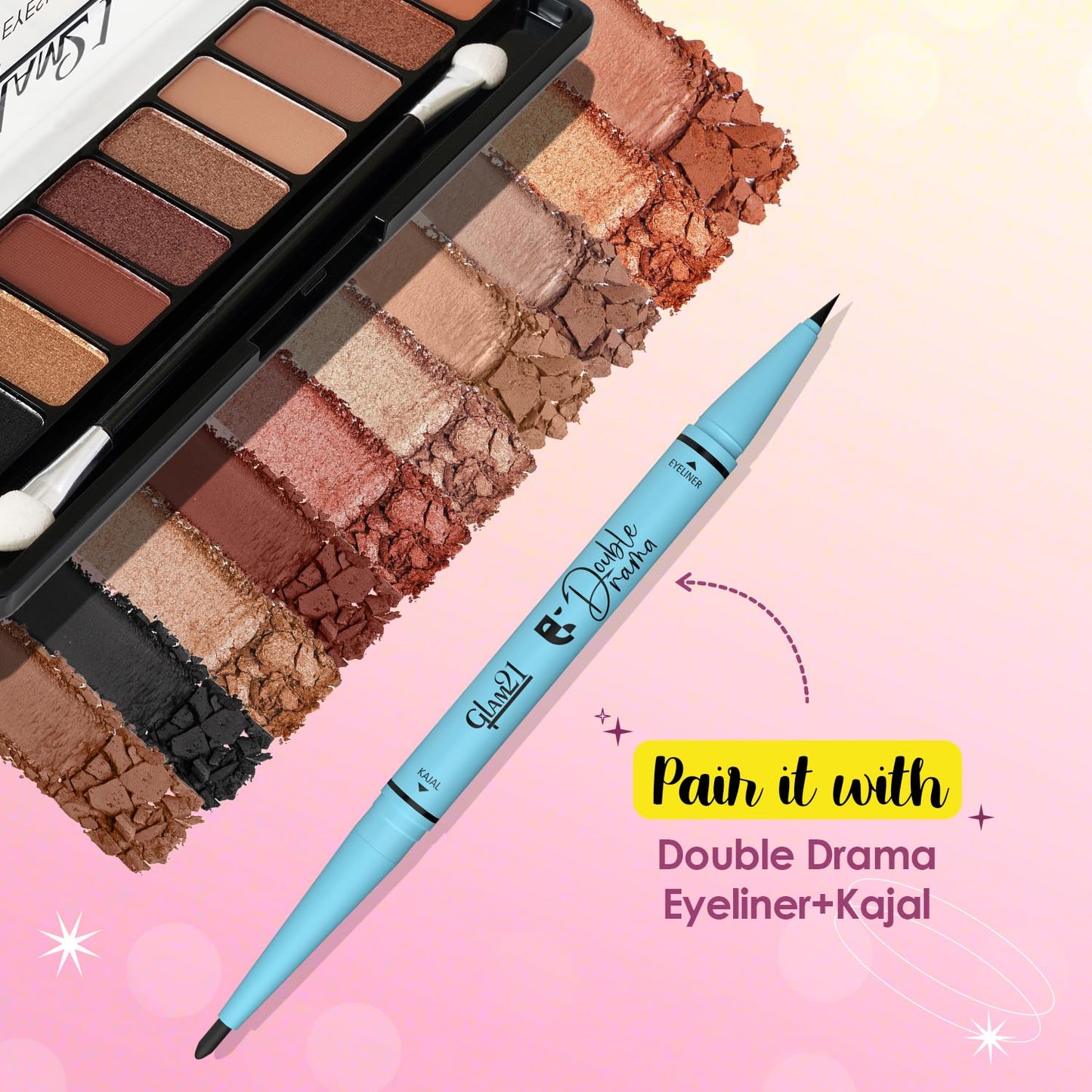 Glam21 Mystique 10 Color Eyeshadow Palette |Long-Lasting | Smudge Free | Long Wearing And Easily Blendable Eye Makeup Palette Matte, Shimmery And Metallic Finish