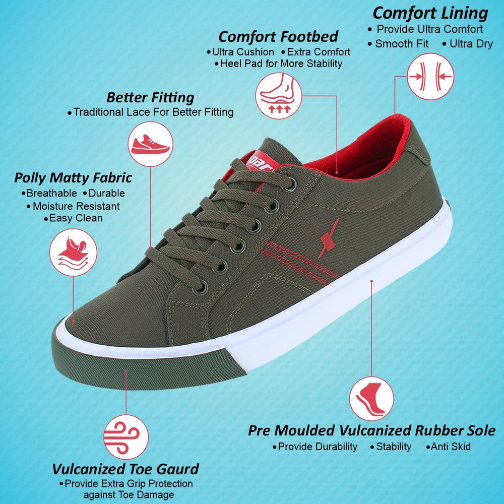 SPARX Mens SM 671 | Stylish, Comfortable | Maroon Sneaker - 9 UK (SM 671)