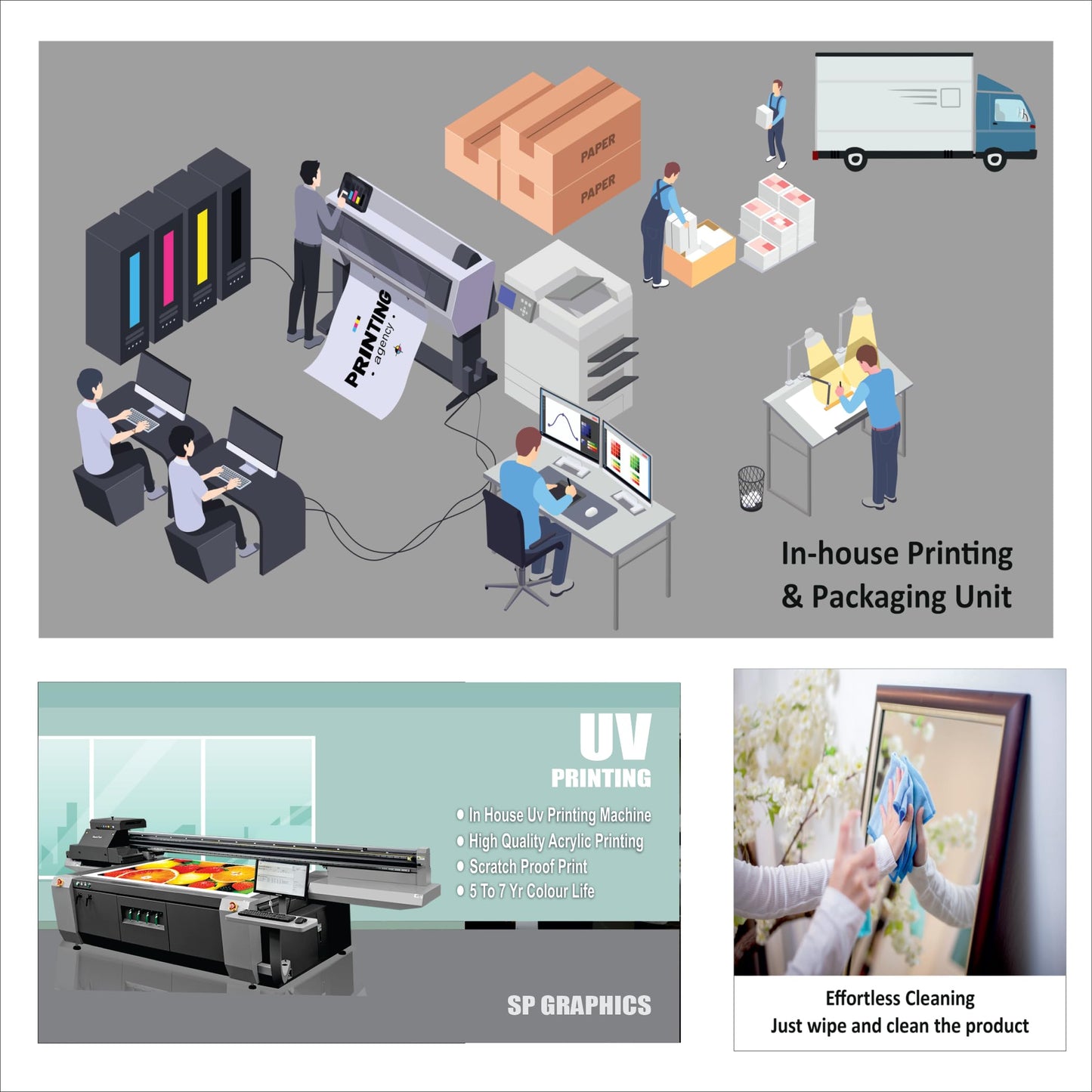 SP Graphics I Customized Acrylic Photo Frame (12x18 inch 5mm) | Custom Picture Frame with Your Photo | Gift for Birthday I Anniversary I anniversary I gift I Wall mount I frameless photo frame