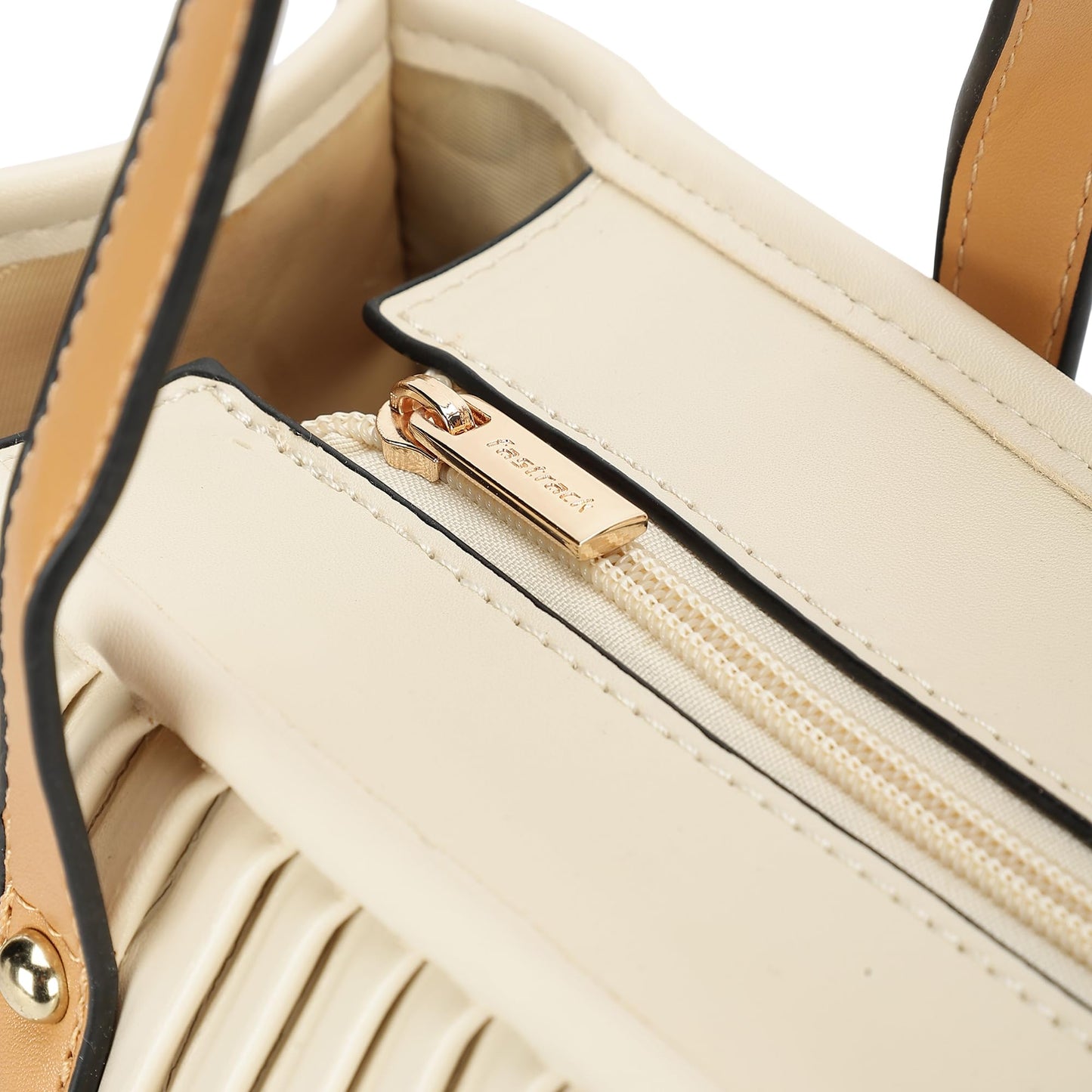 Fastrack Dorsa Tote Bag with Long Shoulder Straps and Top Zip Closure | Fits Upto 13" Laptop Bags | Stylish Vertical Stripe Tote for Everyday Use