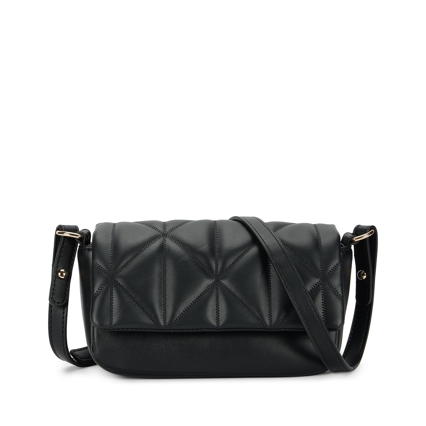 Fastrack Cloud Quilt Sling Bag for Women| Faux Leather Sling With Secure Flap Closure | Stylish Mini Bag With Organised Interior | Women's Handbags | Trendy Bags For Girls | Soft Sling Nag for Girl