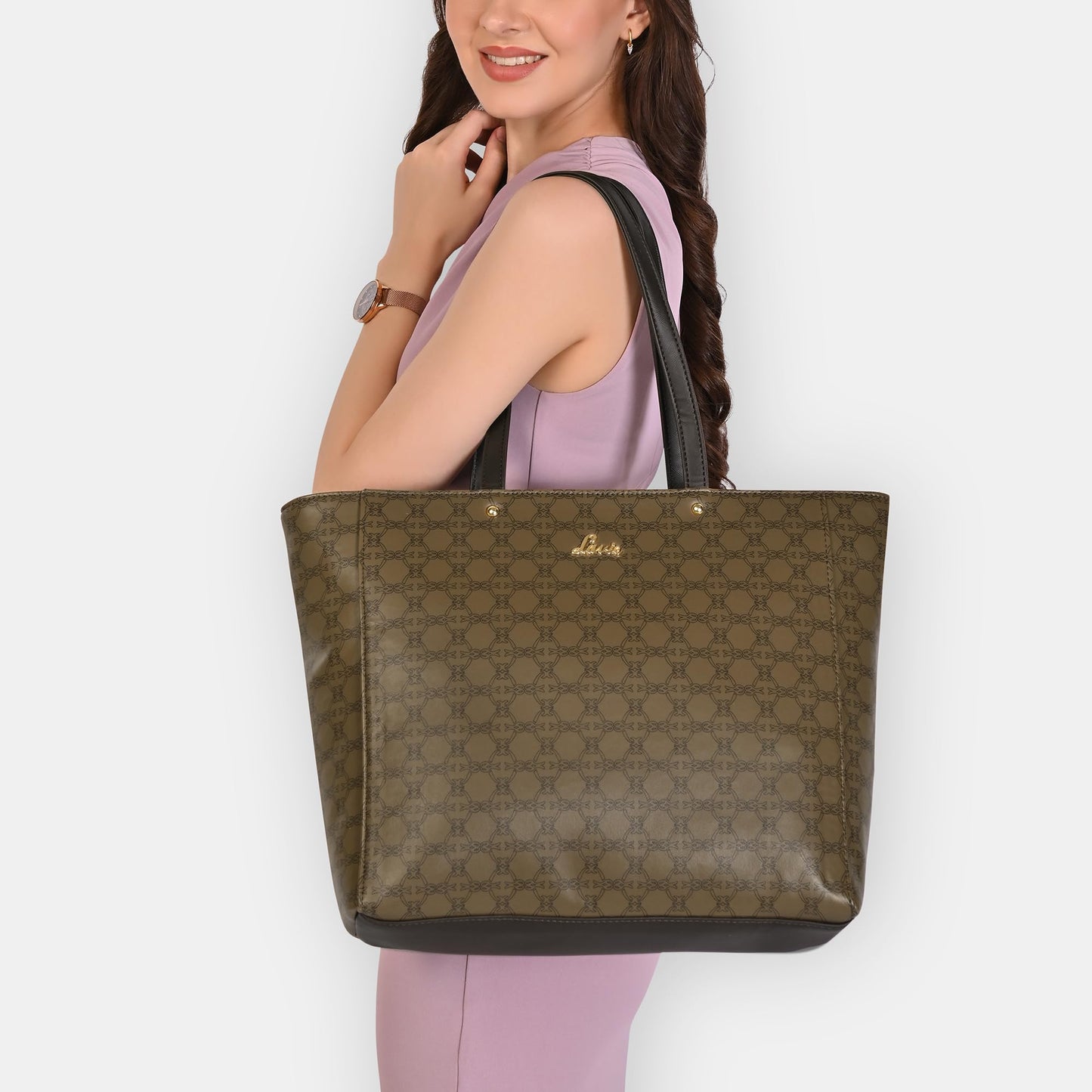Lavie Women's Mono Amanda Monogram Print Tote Bag for Women | Tote Bag for Work | Ladies purse | Stylish Shoulder Bag | Gift for Women