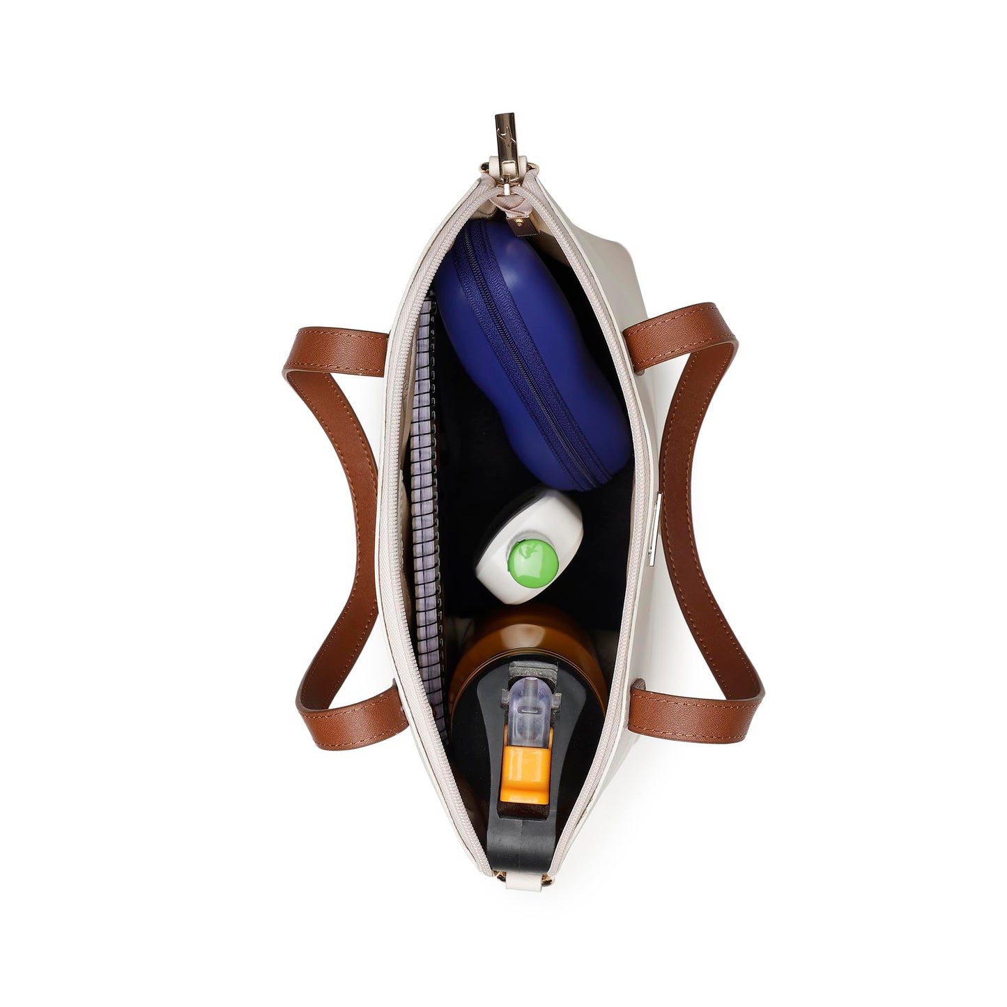 Fastrack Modern Satchel Bag for Women | Chic, Stylish Bag for Girls, Ladies, Women | Spacious Bag with Internal Organisers Made of Faux Leather (White)