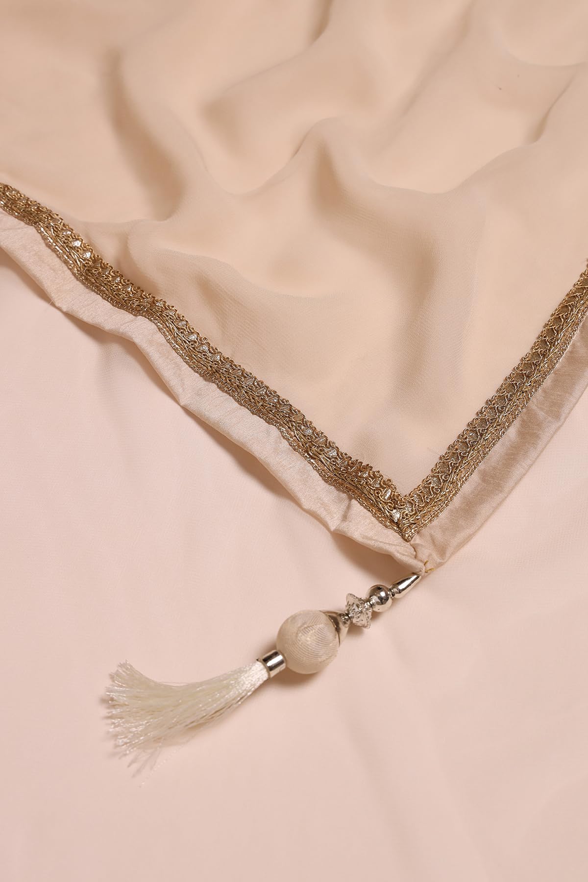 Soch Womens Off White Brocade Embroidered Lehenga Choli With Mirror and Stone