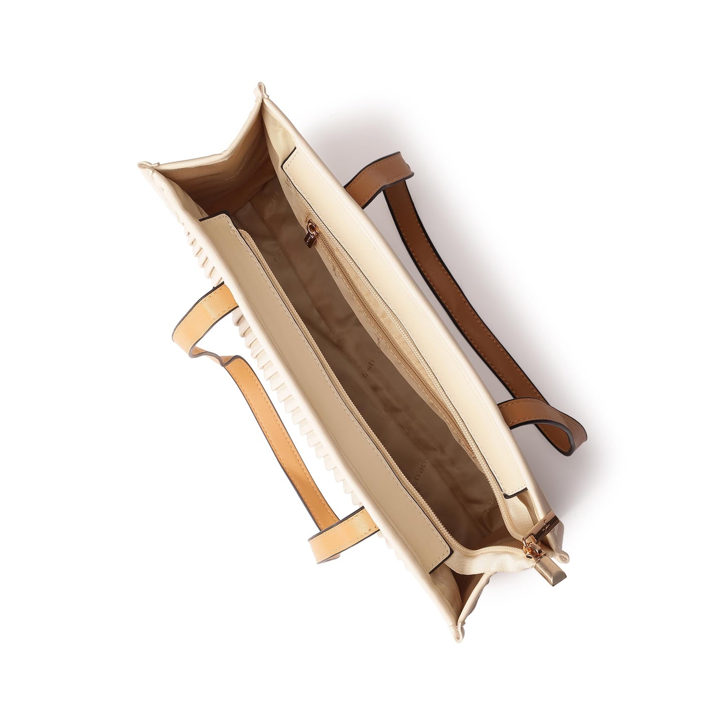 Fastrack Dorsa Tote Bag with Long Shoulder Straps and Top Zip Closure | Fits Upto 13" Laptop Bags | Stylish Vertical Stripe Tote for Everyday Use