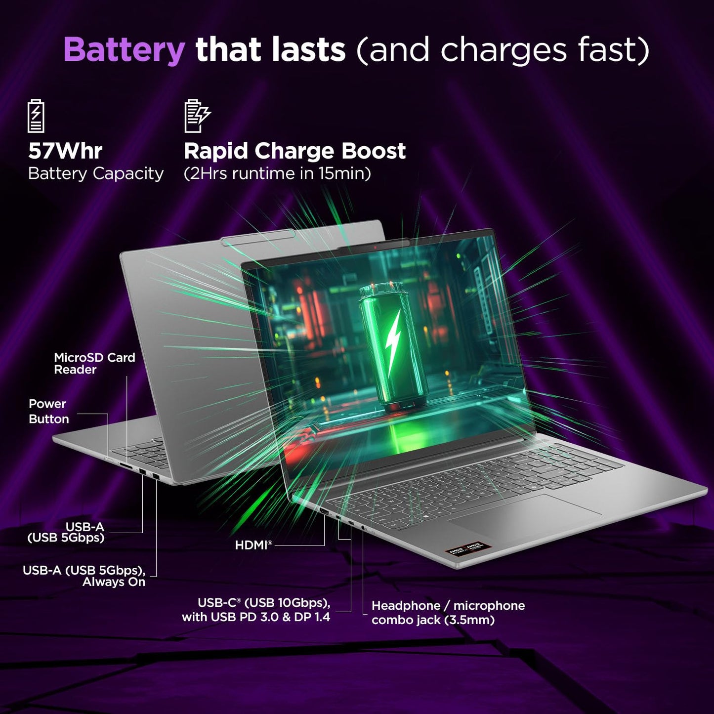 Lenovo IdeaPad 5 2-in-1 Intel Core Ultra 5 225H (16GB RAM/1TB SSD/14 (35.5cm)/WUXGA IPS/AI PC/Windows 11/Office Home 2024/Lenovo Digital Pen 2/1Yr ADP/Grey/1.6Kg), 83KR000HIN Convertible Laptop