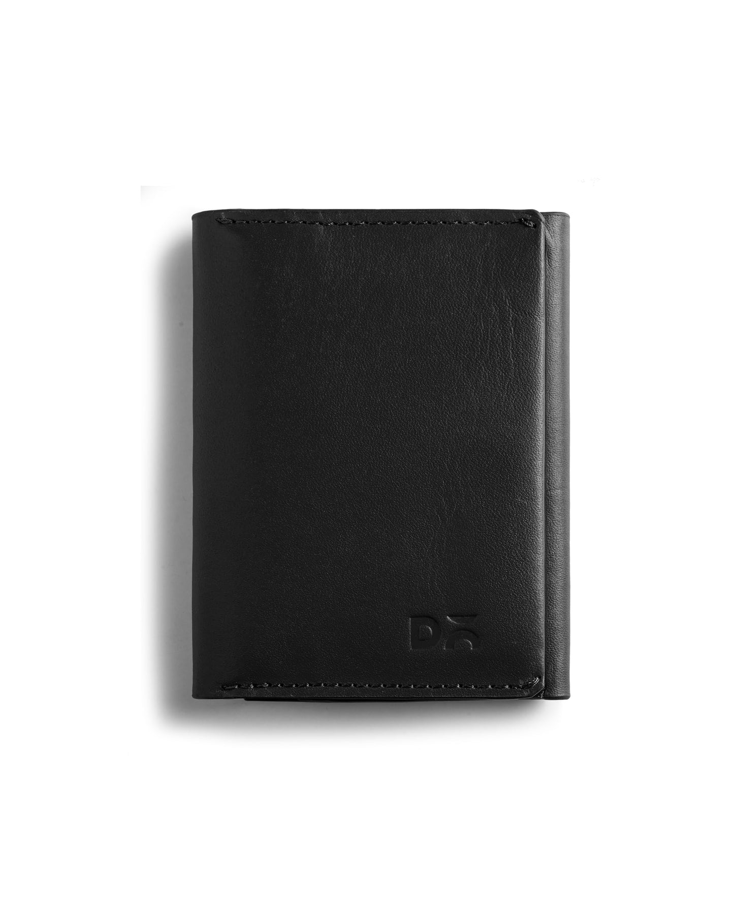 DailyObjects Black Even Wrap Card Wallet | Men Women | Premium Design | Full-Grain Leather | Handcrafted | Card Holder | 8 Cards Slots | Dual-Tone Colorways | Magnetic Closure