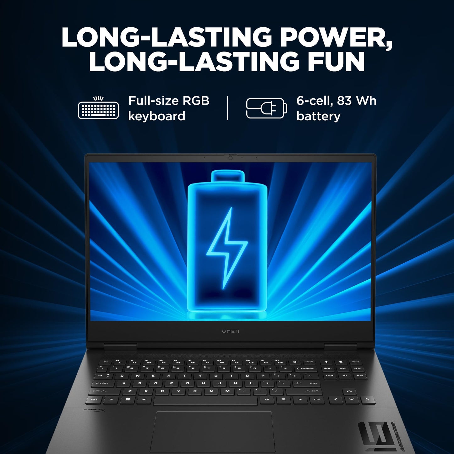 HP OMEN Gaming, 14th Gen Intel Core i7-14650HX, 16GB DDR5, 1TB SSD, 8GB NVIDIA RTX 4060, 16.1-inch(40.9cm), 144Hz, IPS, FHD Laptop, Backlit KB, HyperX audio (Win 11, Office 21, Black, 2.39kg) wf1096TX