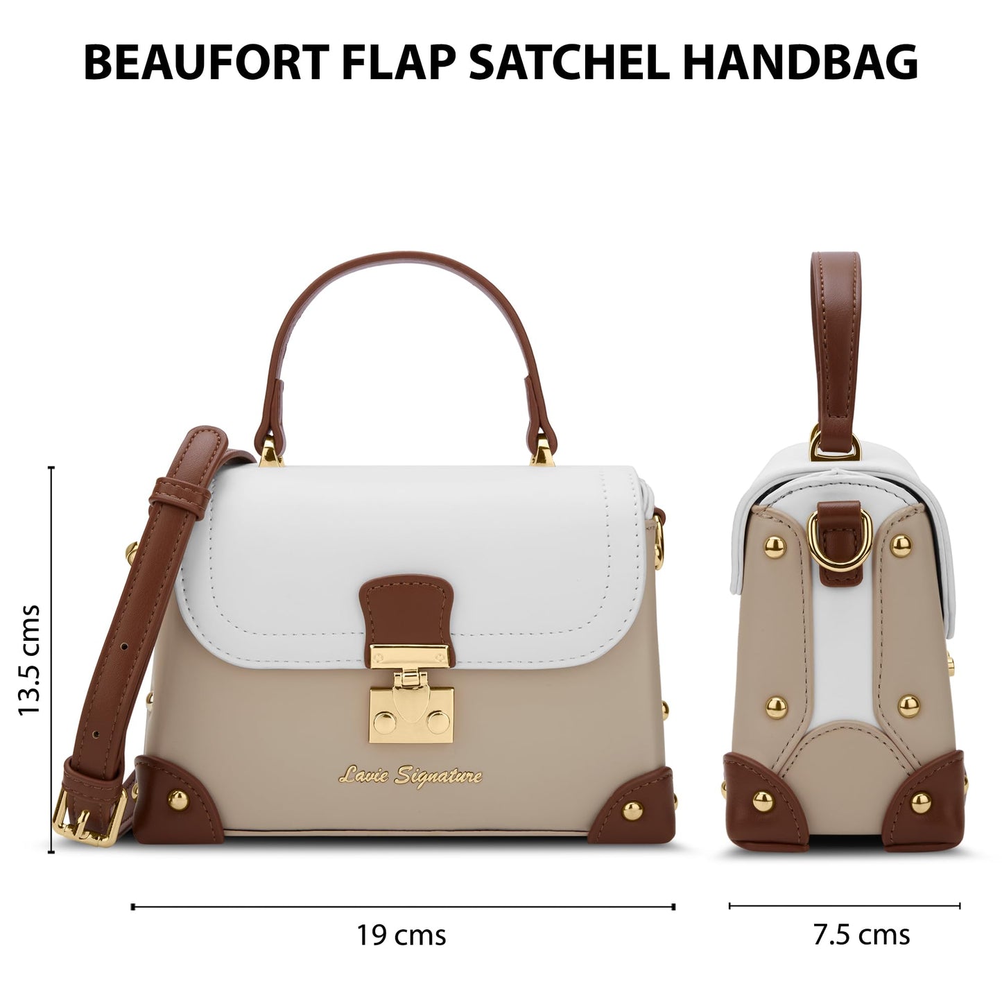 Lavie Signature Women's Beaufort Flap Satchel Bag | Satchel Handbag for Work | Ladies Purse | Stylish Shoulder Bag | Gift for Women