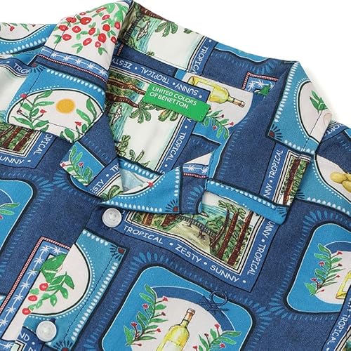 United Colors of Benetton Regular Fit Resort Collar Printed Shirt