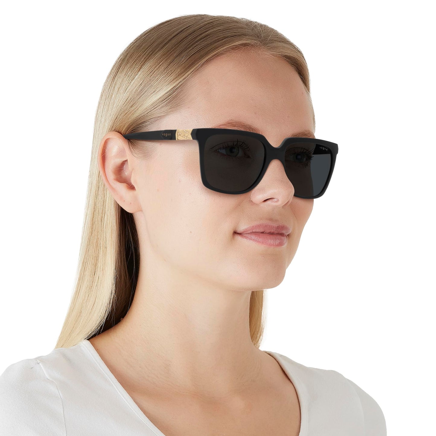 Vogue Eyewear Women UV Protected Grey Lens Square Sunglasses - 0VO5476SBW44/8754