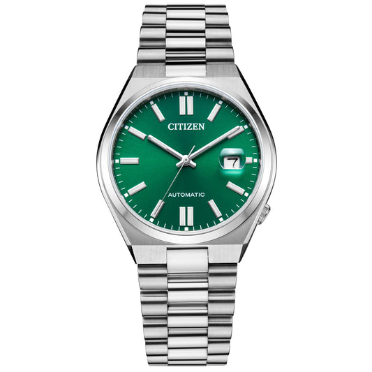 Citizen Eco-Drive Tsuyosa Green Dial and Stainless Steel Bracelet Watch 40mm NJ0150-56X, 5 1/2 inches