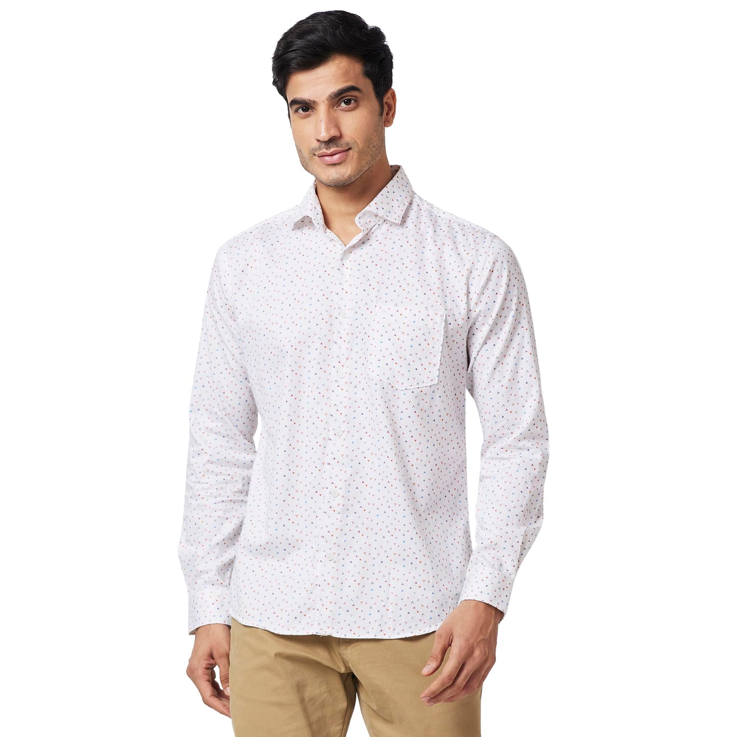 Park Avenue Men's Slim Fit Shirt (White)