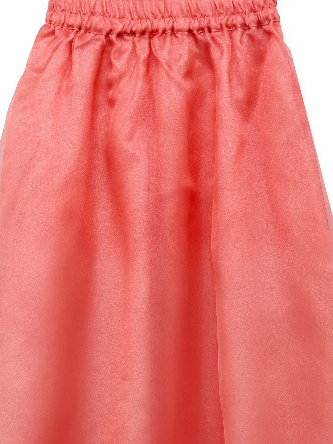 studio rasa Kids Girls Organza Embellished Ruffle Skirt for Wedding Festive Party