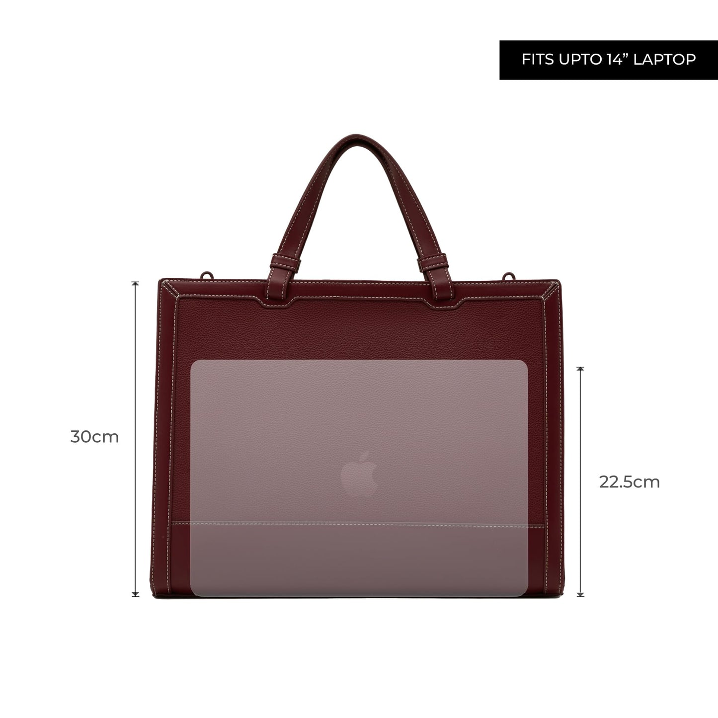 Miraggio Rebecca Tote Bag | Fits Upto 14 Inches Laptop With Adjustable & Detachable Strap | Office Tote Bag For Women Big Totes For Work & Travel (Wine)