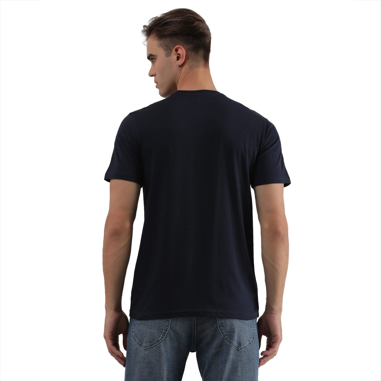 Lee Men's Regular Fit T-Shirt (LMTS003001_Navy