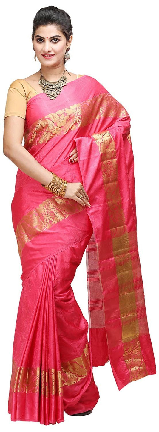 Kashish Women's Dupion Silk Saree with Blouse Piece