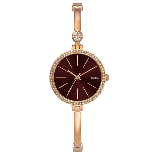 TIMEX Fria Women Brown Round Analog Watch - TWEL18403