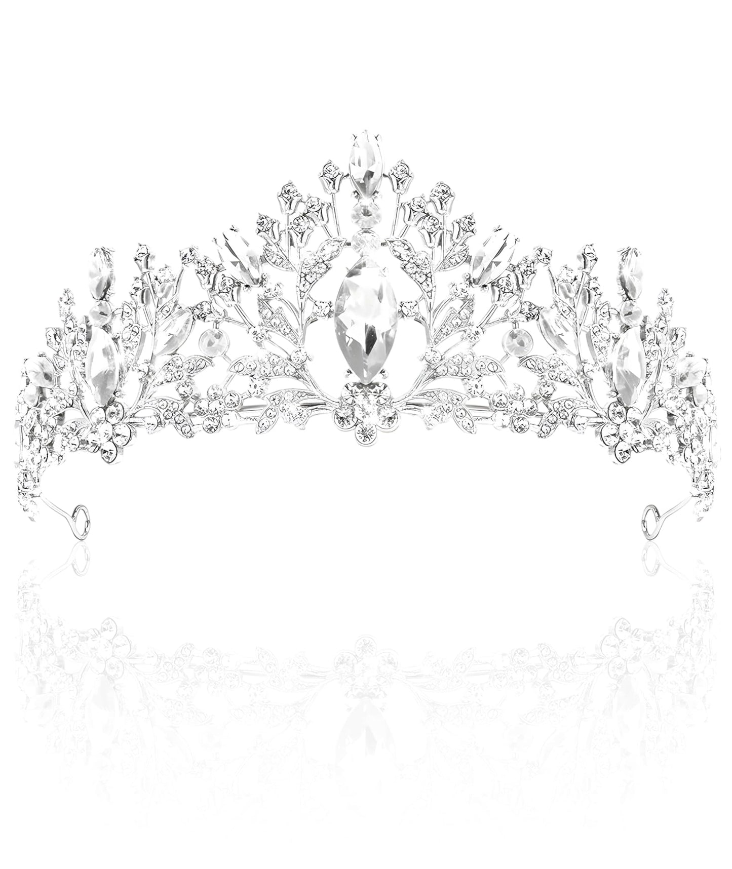 Tiara for Women, Wedding Crown for Bride, Elegant Bridal Crown for Wedding, Queen Crown for Girls, Formal Event Headpiece for Pageants and Most Occasions ﻿