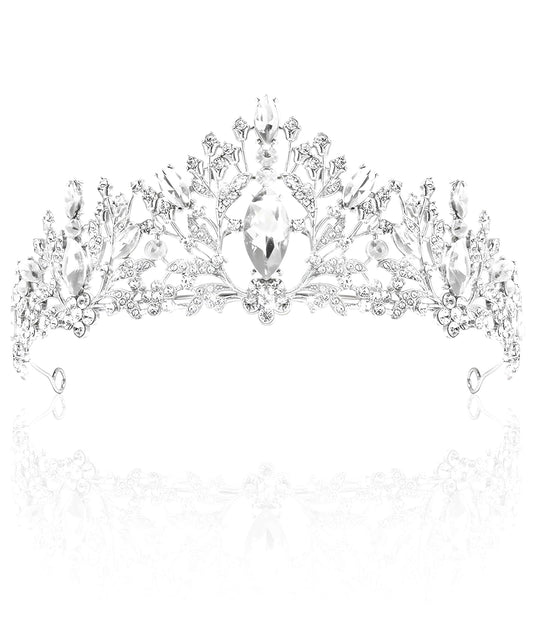 Tiara for Women, Wedding Crown for Bride, Elegant Bridal Crown for Wedding, Queen Crown for Girls, Formal Event Headpiece for Pageants and Most Occasions ﻿