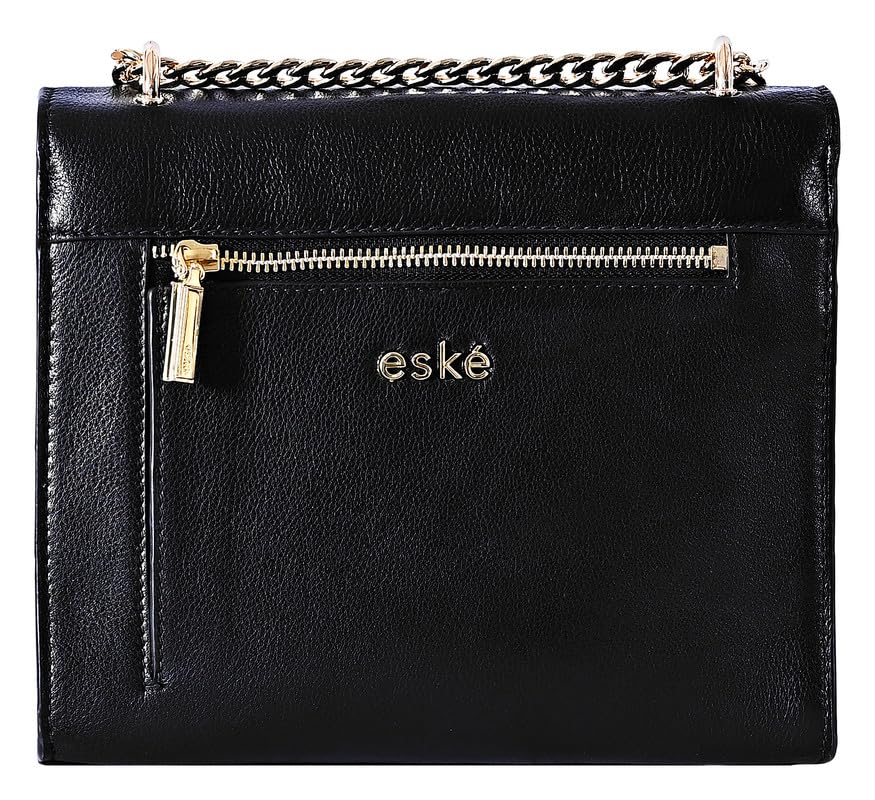 eske Lisbeth Genuine Leather Solid Pattern Shoulder Bag For Women