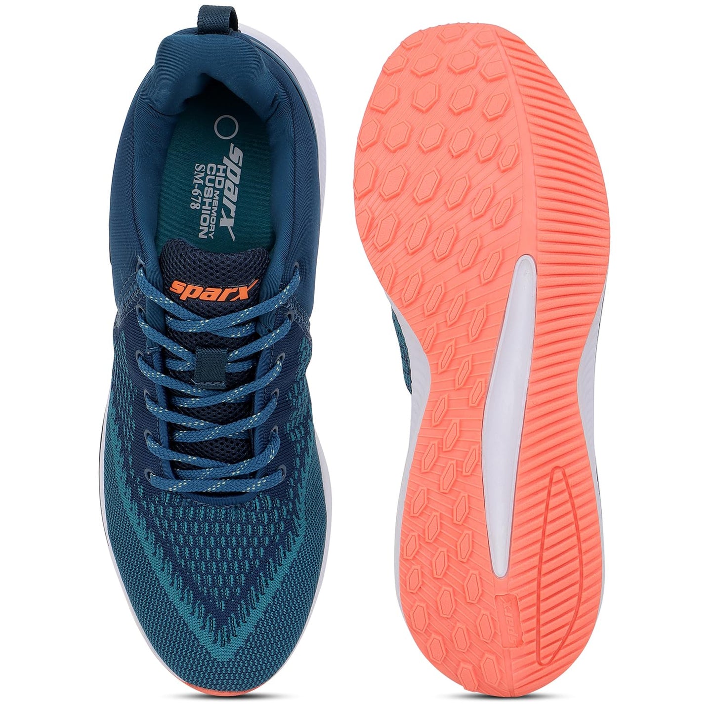 SPARX SX0678G T. Blue S. Green Running Shoes - 9 UK (43 1/3 EU) (SX0678G_TBSG0009)