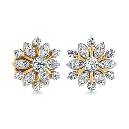 PC Jeweller The Bellatrix 18Kt Yellow Gold & Diamond Earring For Women