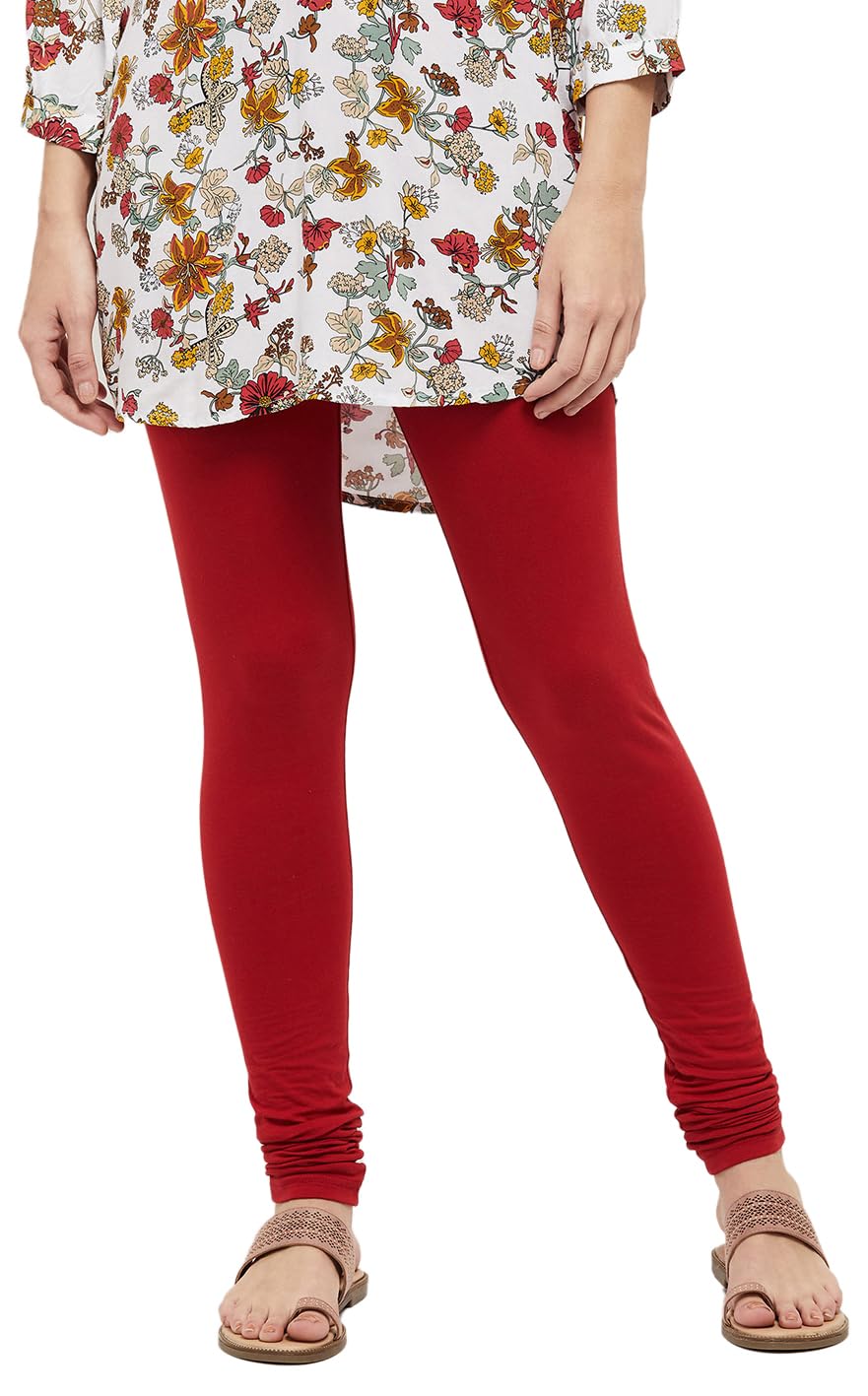 Max Women Solid Elasticated Skinny Fit Churidar (Nooskc21Rered)_M