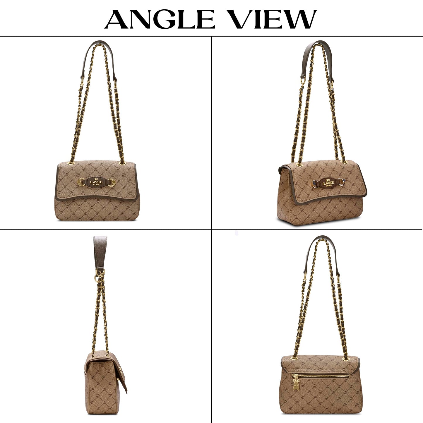 LAVIE PARIS Women's Sean Flap 2 Compartment Crossbody Sling Bag | Ladies Purse Handbag | Gift for Women
