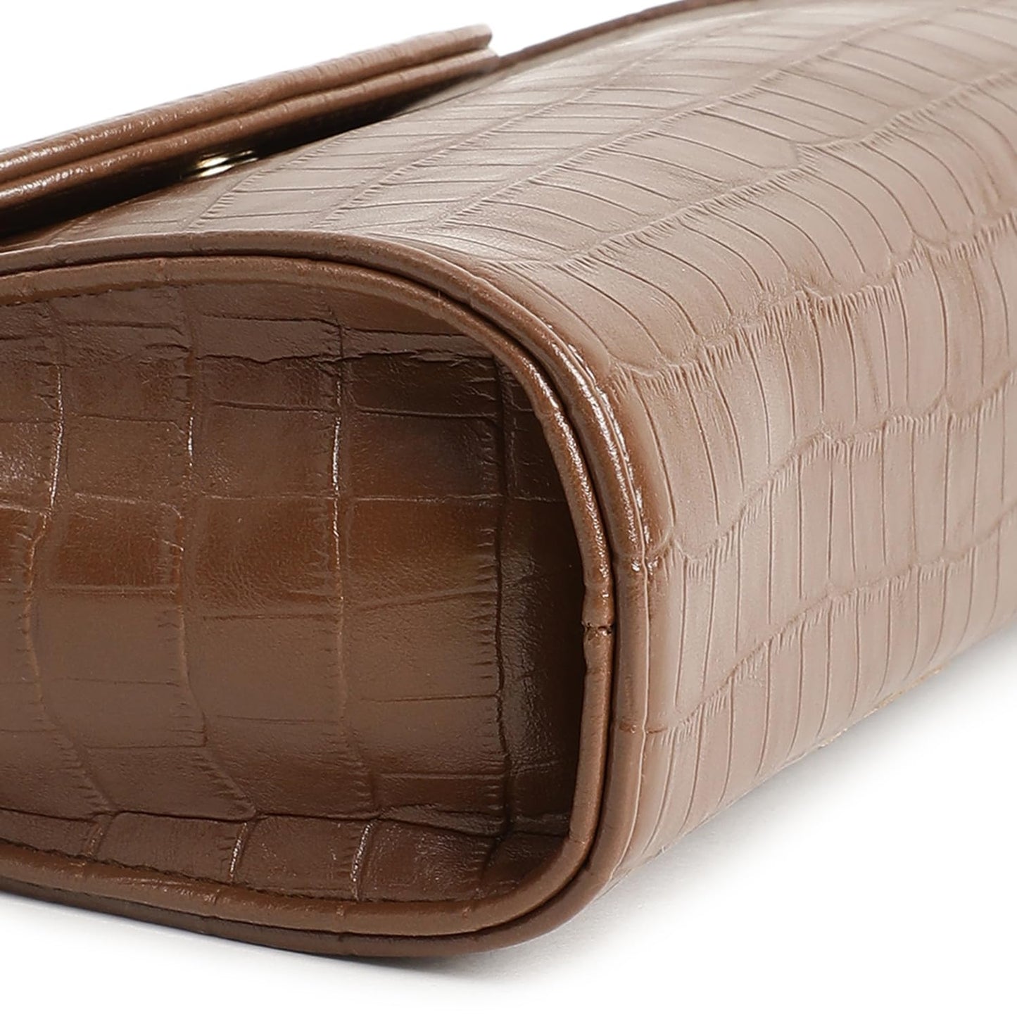 Fastrack Croco Textured Brunch Sling Bag for Women, Girls and Ladies | Ladies Purse Handbag | Slings for Casual Carry | Faux Leather Sling with Adjustable Sling Strap