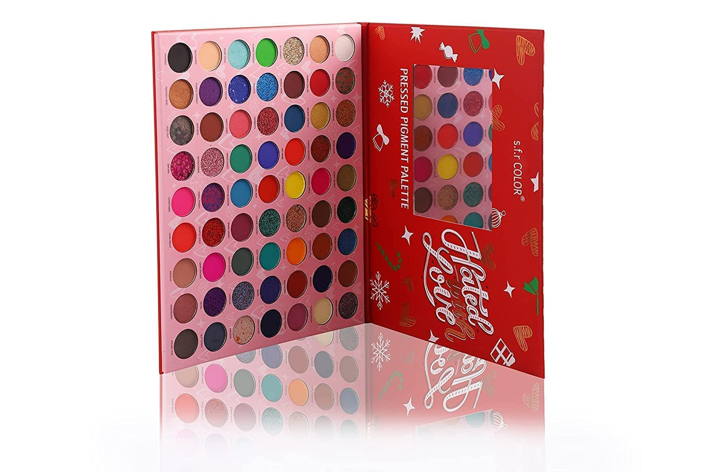 HUDA GIRL BEAUTY 'The Hated With Love' Red Edition Eyeshadow Palette - Unveiling 63 Long Wear Shimmer and Matte Shades