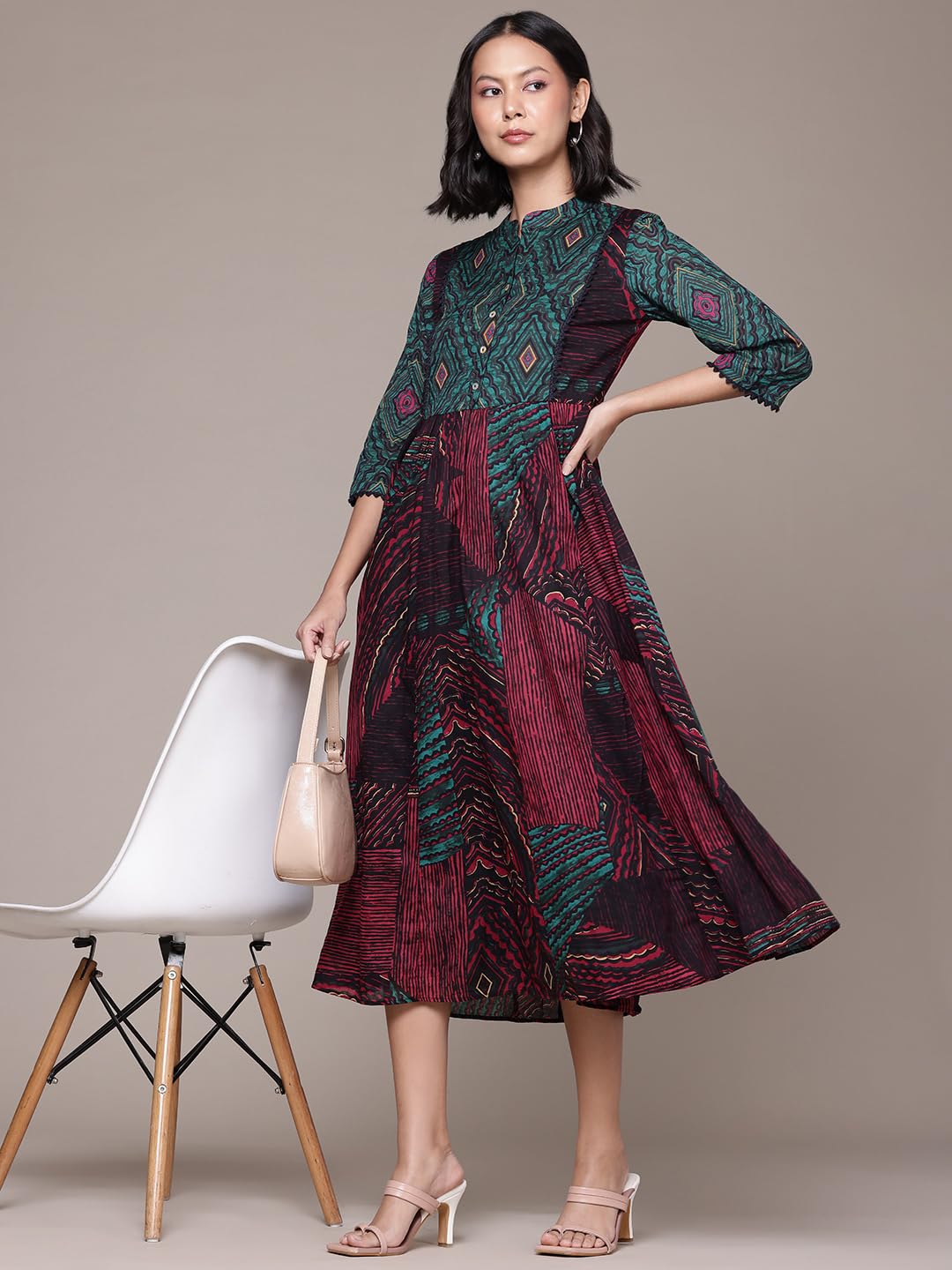 Aarke Ritu Kumar Pink Chimera Shirt Dress