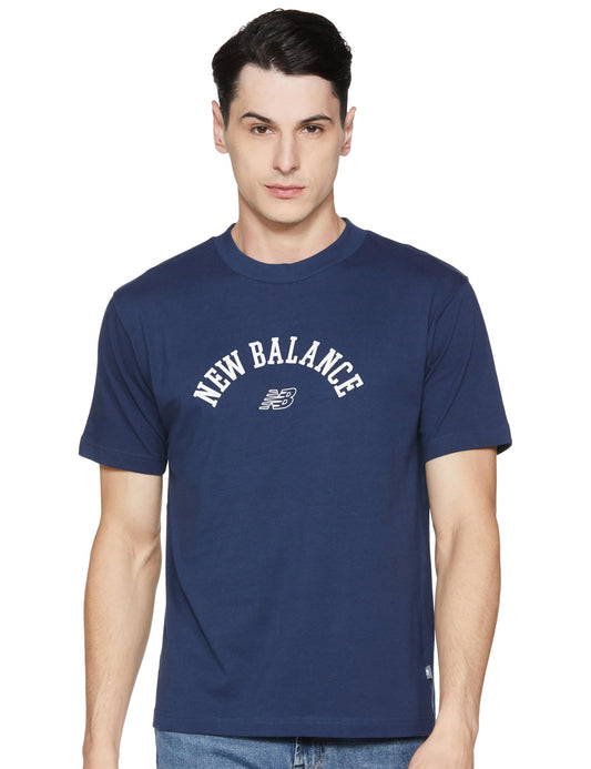 New Balance Men's Relaxed Fit T-Shirt (MT41525-NNY_NB Navy