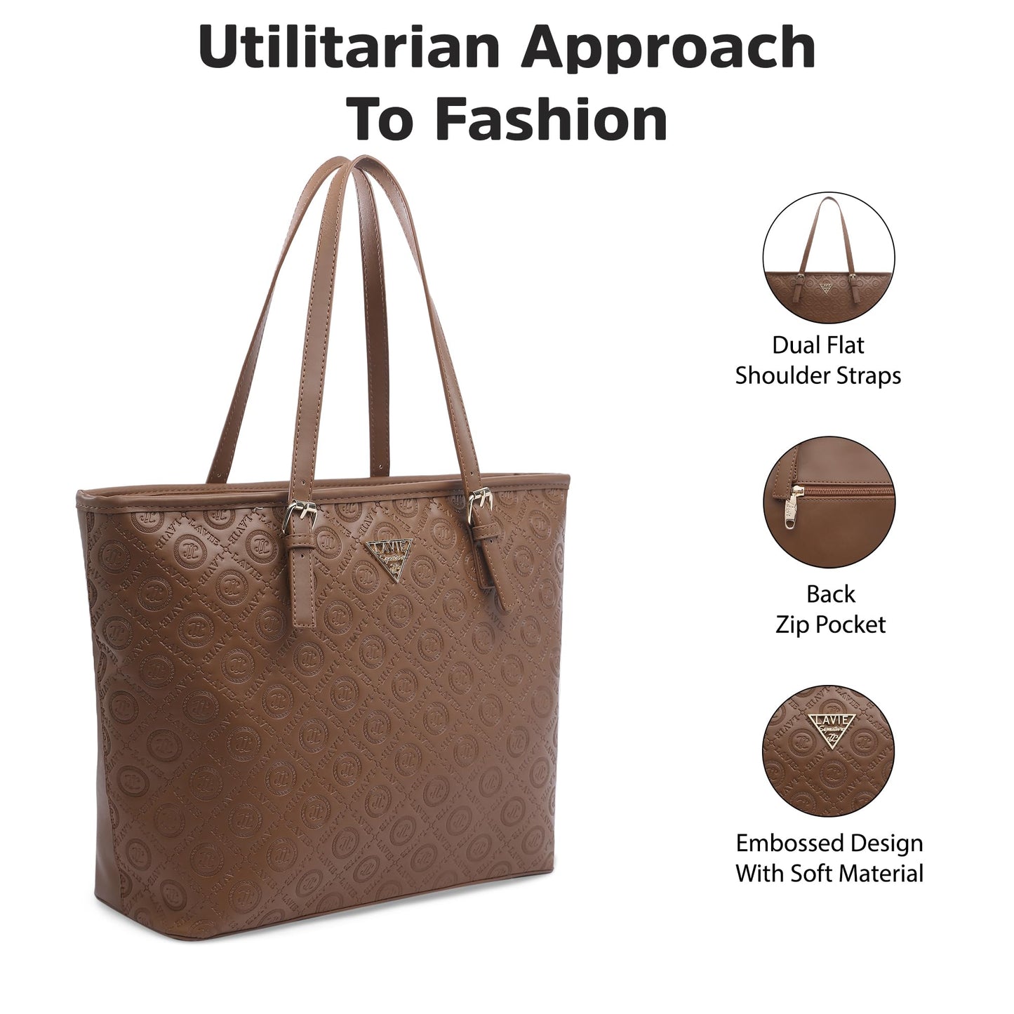 Lavie Signature Women's LS Malibu Tote Bag for Women | Tote Handbag for Work | Ladies purse | Stylish Shoulder Bag | Gift for Women