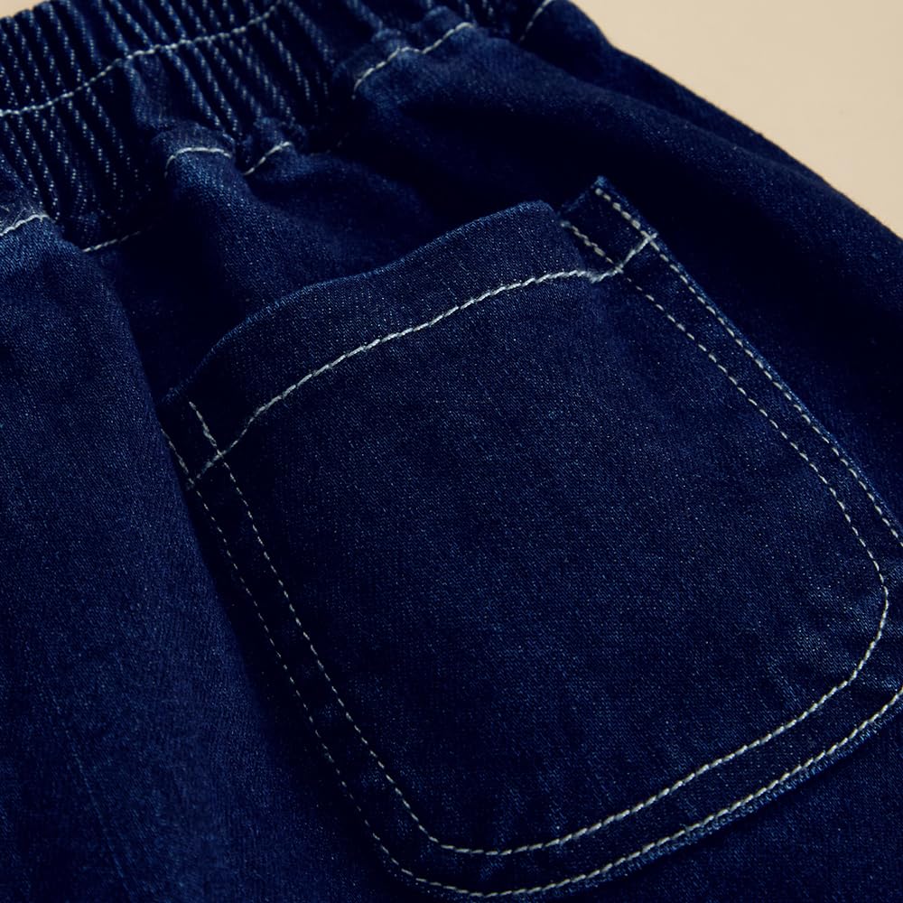 Hopscotch Girls Regular Fit Navy Solid Print Skirts for Ages (7-8 Years)