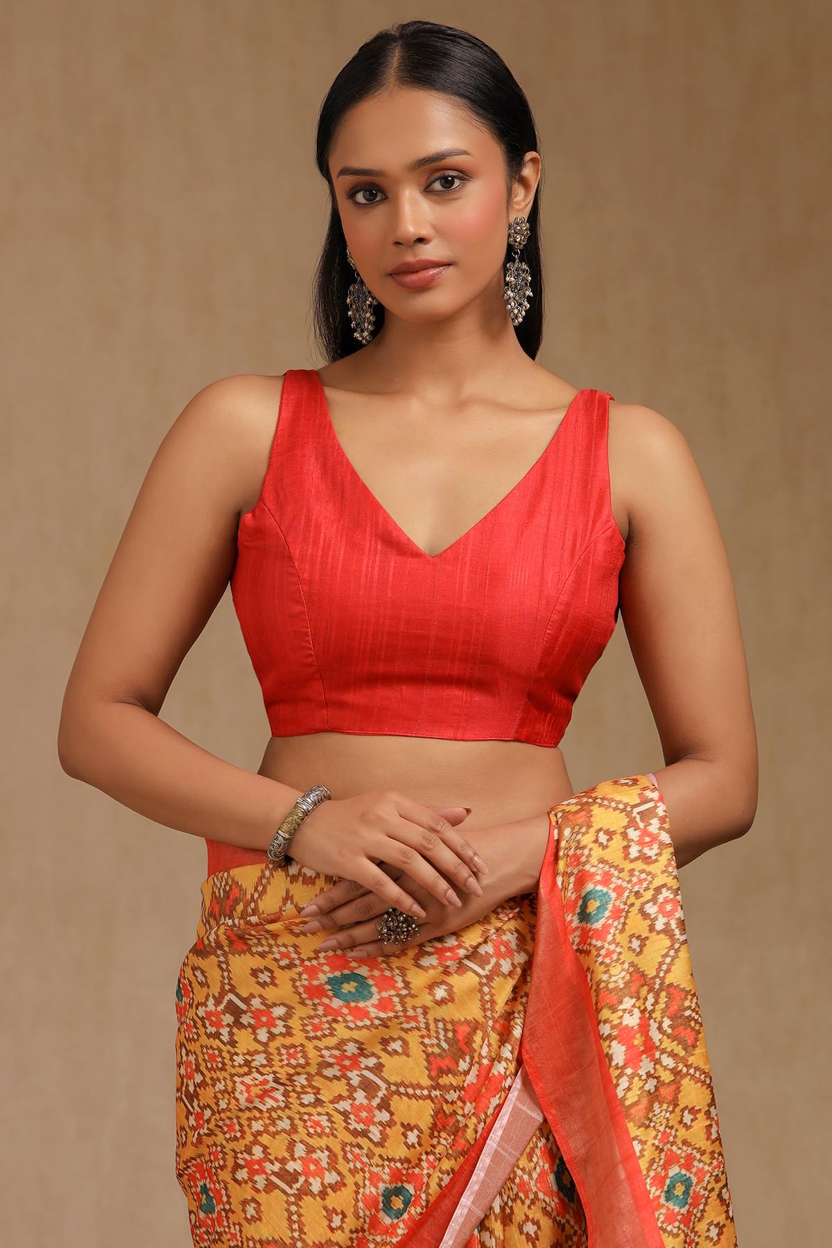 Soch Womens Multicolour Art Silk Pochampally Saree