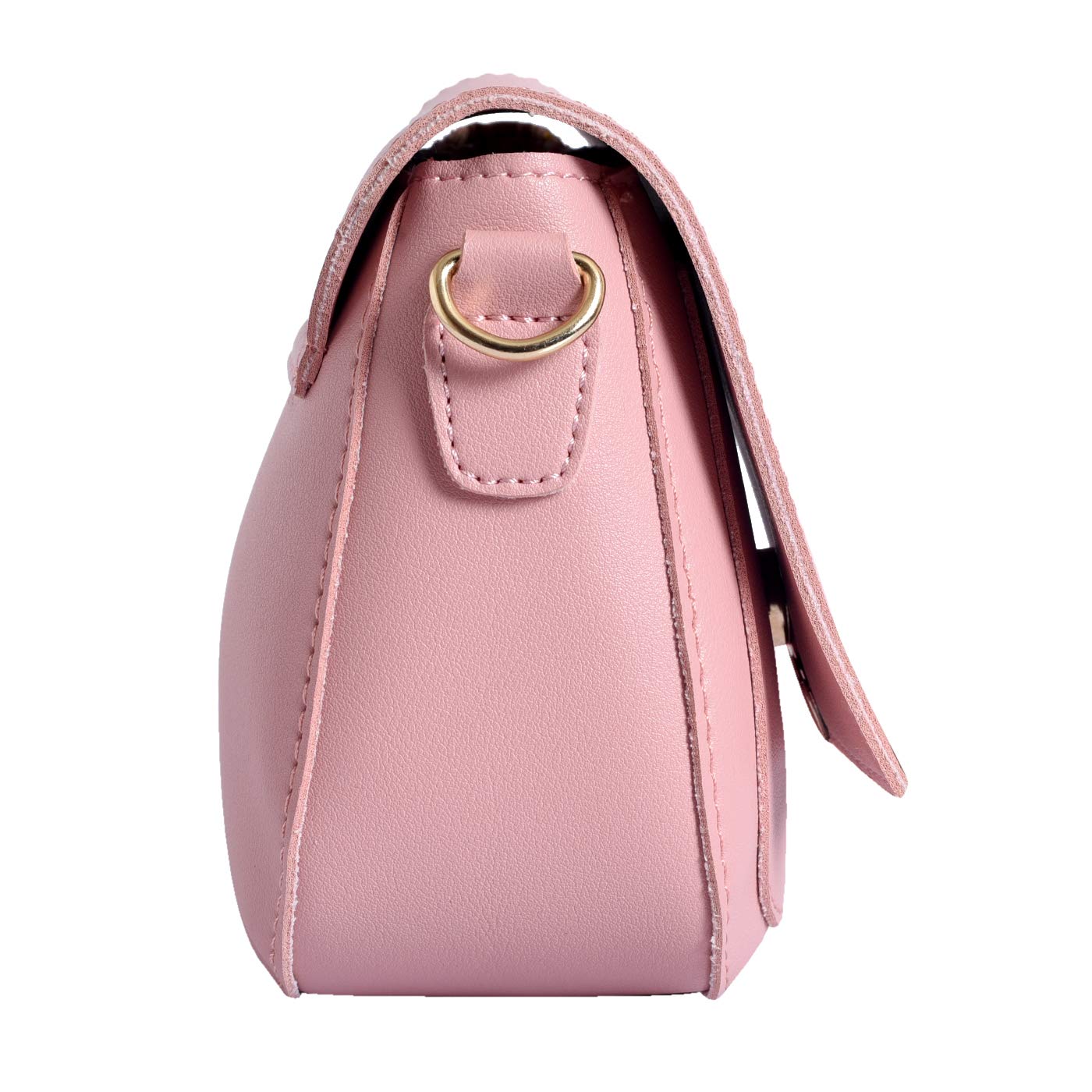 Lino Perros Womens Pink Leatherette Sling Bag (Pink)